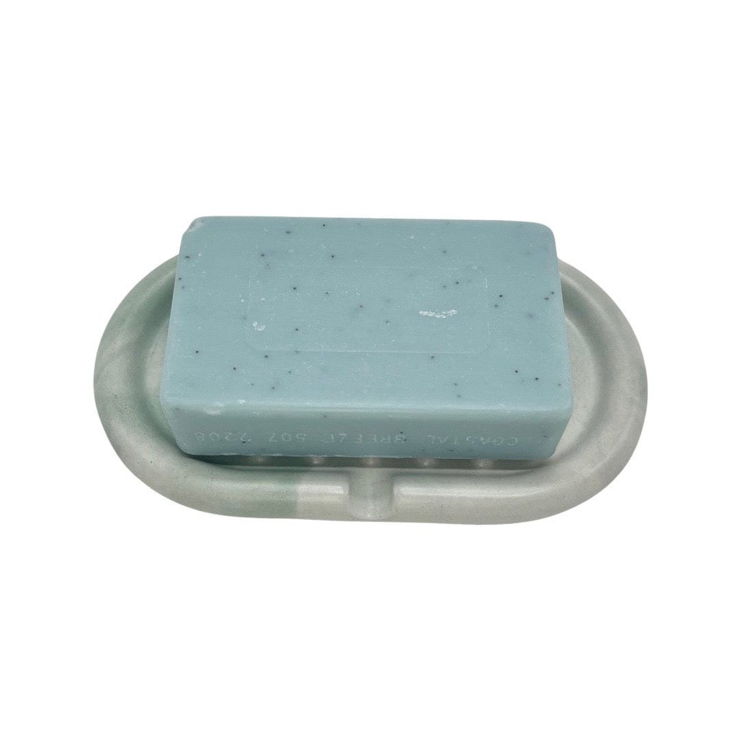 Concrete Soap Dish in Marbled Bright Blue. Love Nene Cement Soap Dishes.