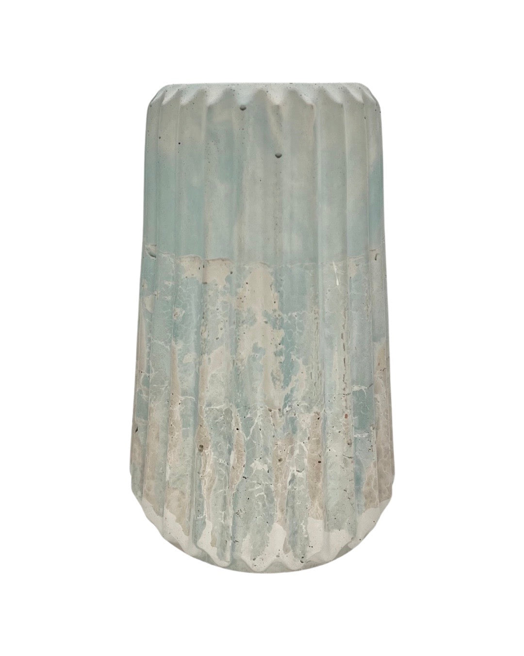 Layered Cement Striped Vase
