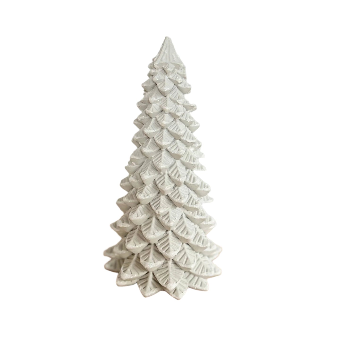 Blue Spruce Cement Tree in cream. Small Concrete Christmas Tree decor by Love Nene.