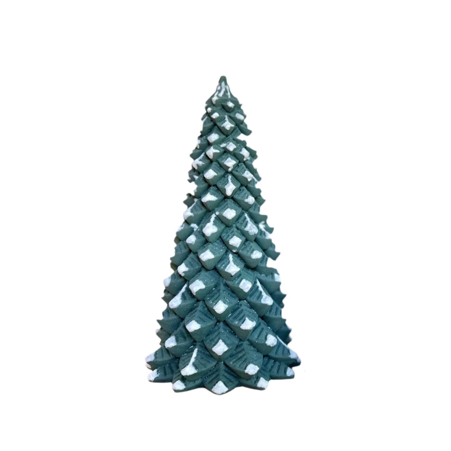 Blue Spruce Cement Tree in hunter green. Small Concrete Christmas Trees & Xmas decor by Love Nene.