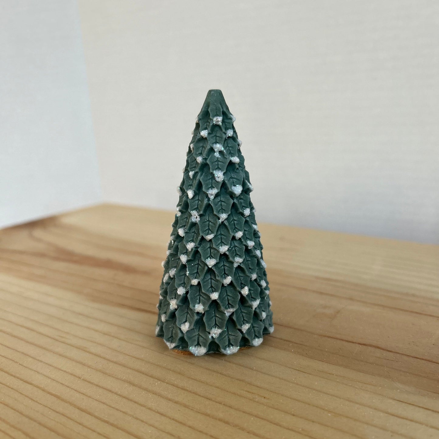 Cement Holly Tree in hunter green. Small cement Christmas Trees by Love Nene.