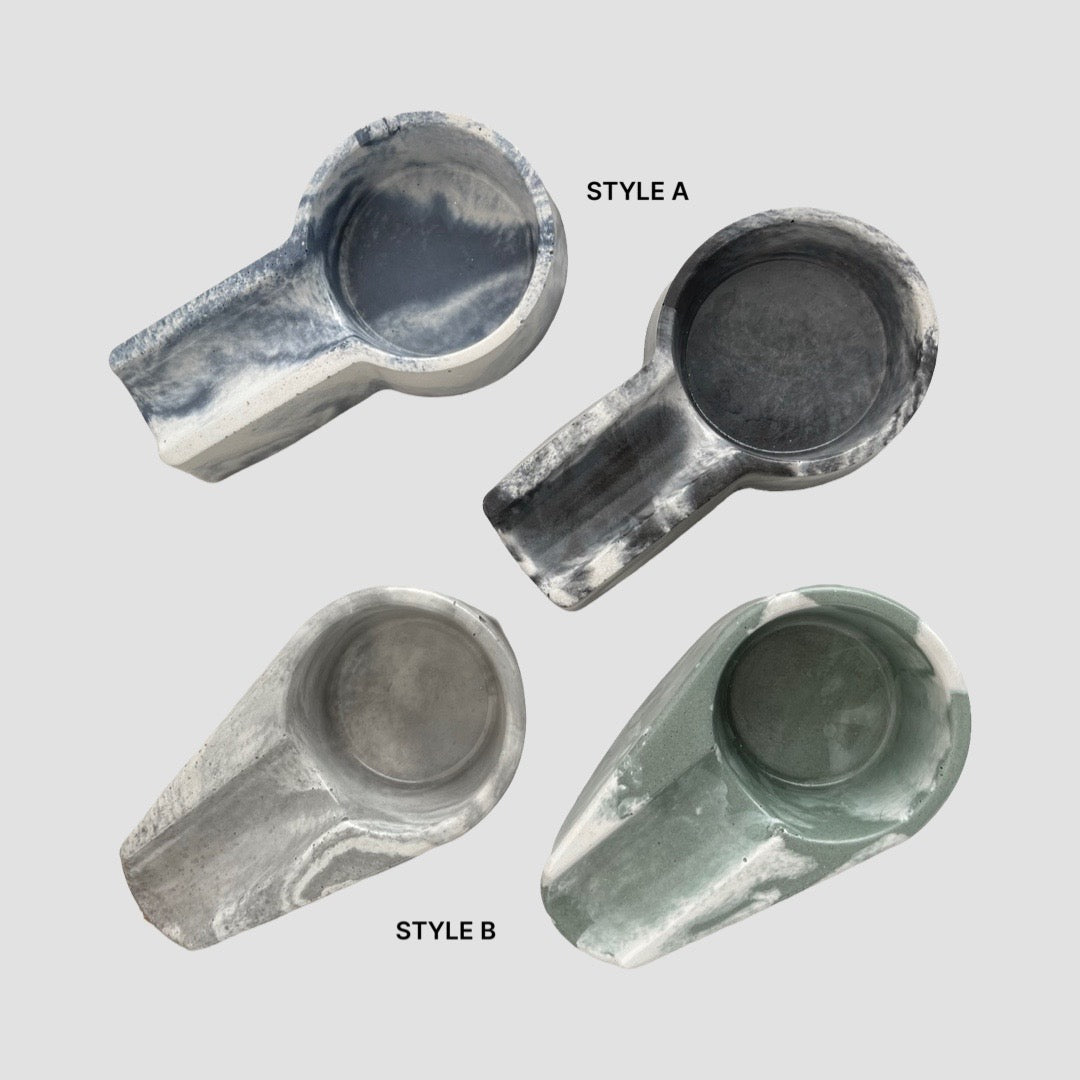 Concrete Cigar holders in two different versions. Cigar Holder by Love Nene.
