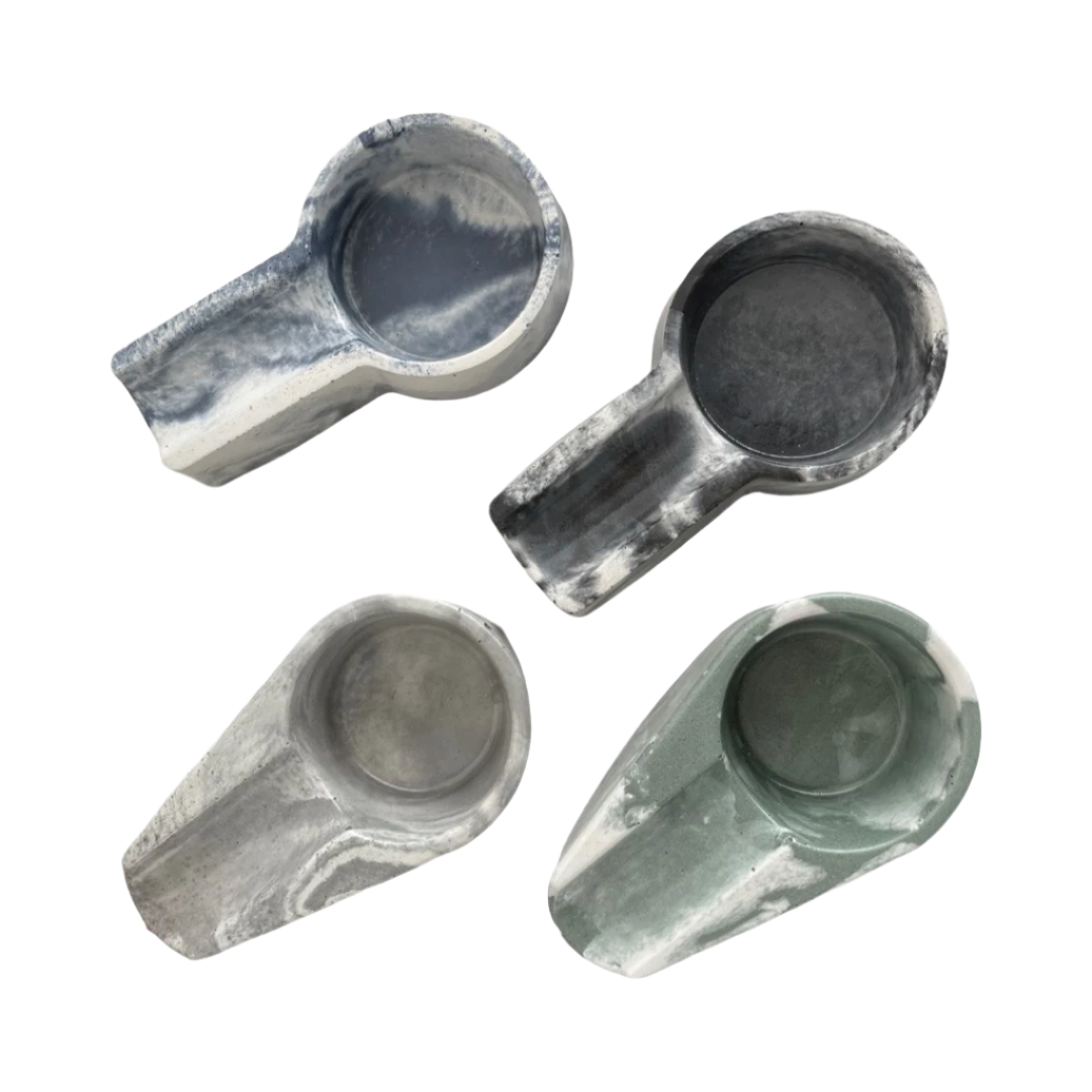 Concrete Cigar holders available in two versions. Cigar Holders & Ashtrays by Love Nene.