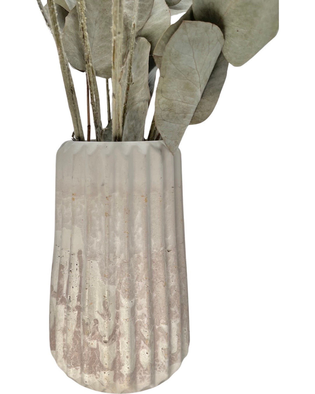 Layered Cement Striped Vase