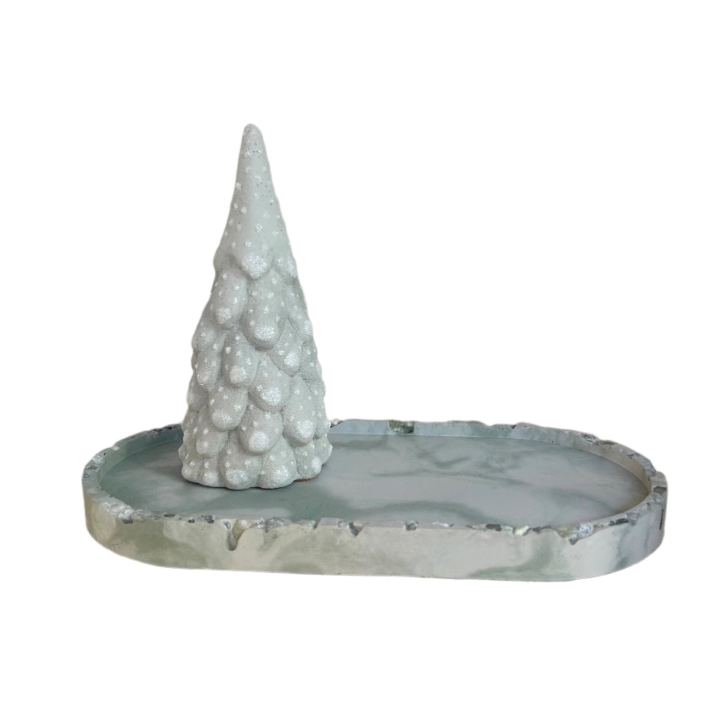 Arborvitae Cement Tree in cream. Love Nene cement Christmas Trees.