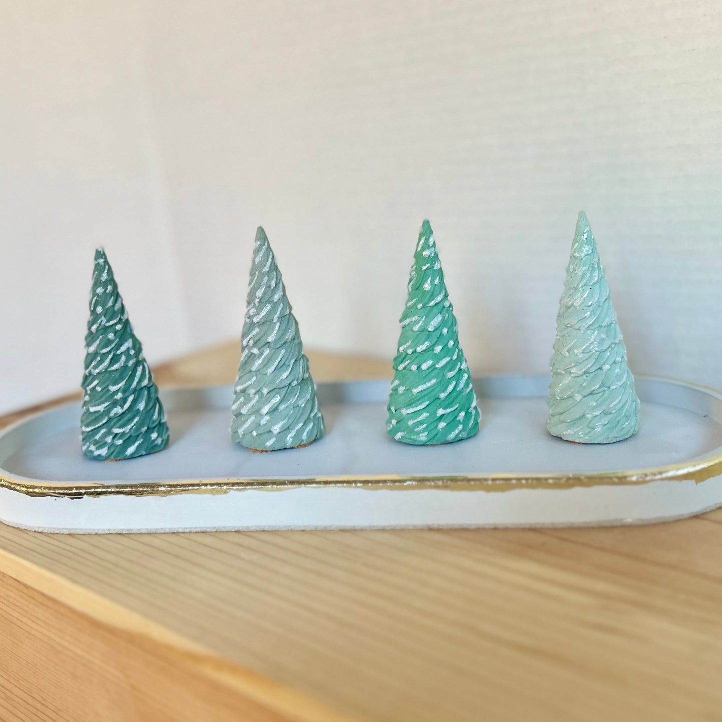 Scotch Pine Cement Christmas Trees. Love Nene Concrete Christmas Trees.