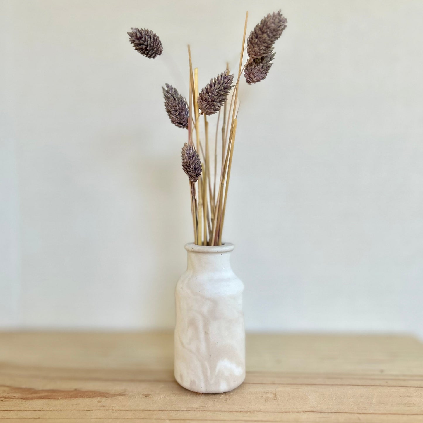Small Concrete Smooth Vase in marbled tan. Love Nene Cement Vases.