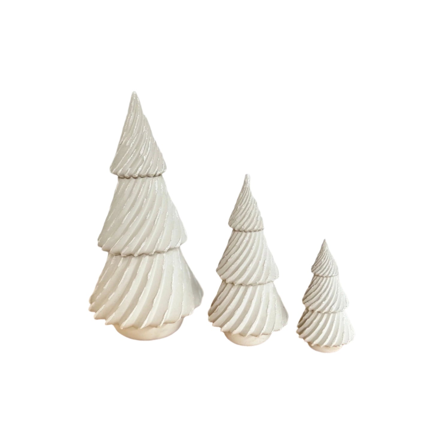 Swedish Juniper Cement Tree in cream. Small Concrete Christmas Tree decor by Love Nene.