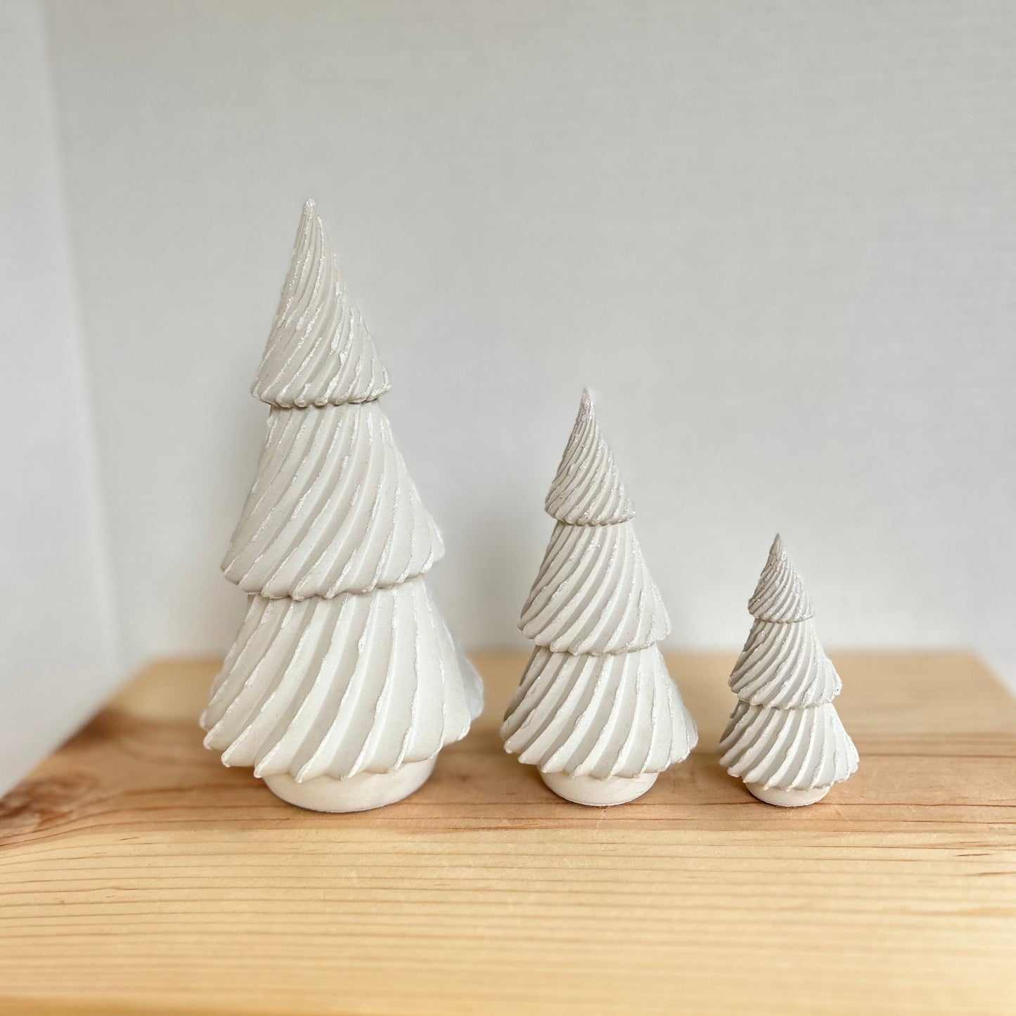 Swedish Juniper Cement Tree in cream. Small Concrete Christmas Tree decor by Love Nene.