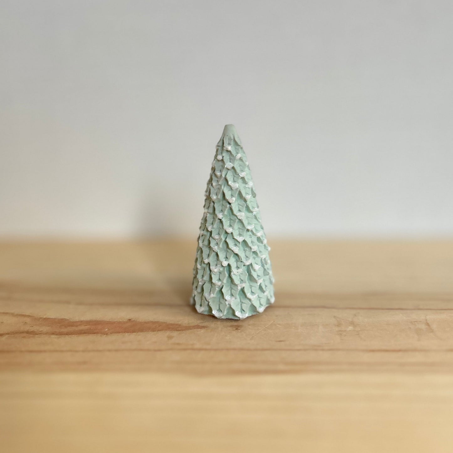 Cement Holly Tree in light green. Concrete Christmas Tree Decor by Love Nene.