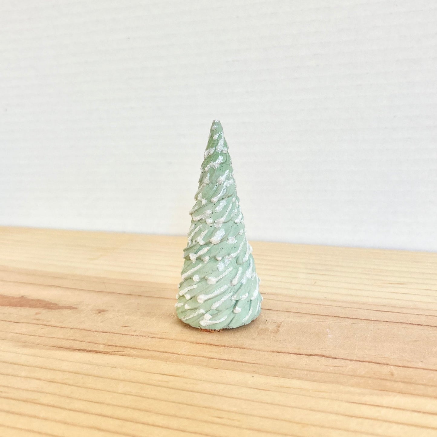 Scotch Pine Cement Tree in light green. Love Nene Concrete Christmas Tree decor.