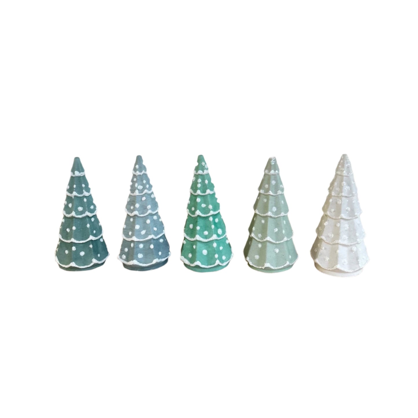Fraser Fir Tabletop Cement Trees. Love Nene Concrete Tree Figurines.