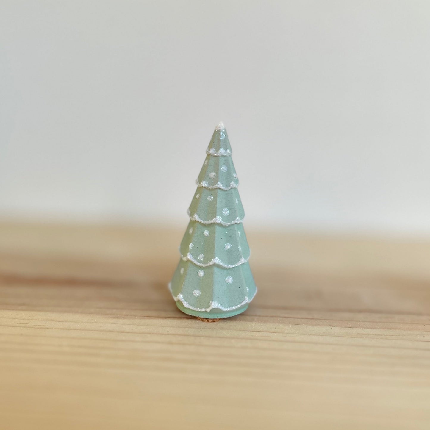 Fraser Fir Cement Tree in light green. Love Nene Concrete Christmas Tree Decor.