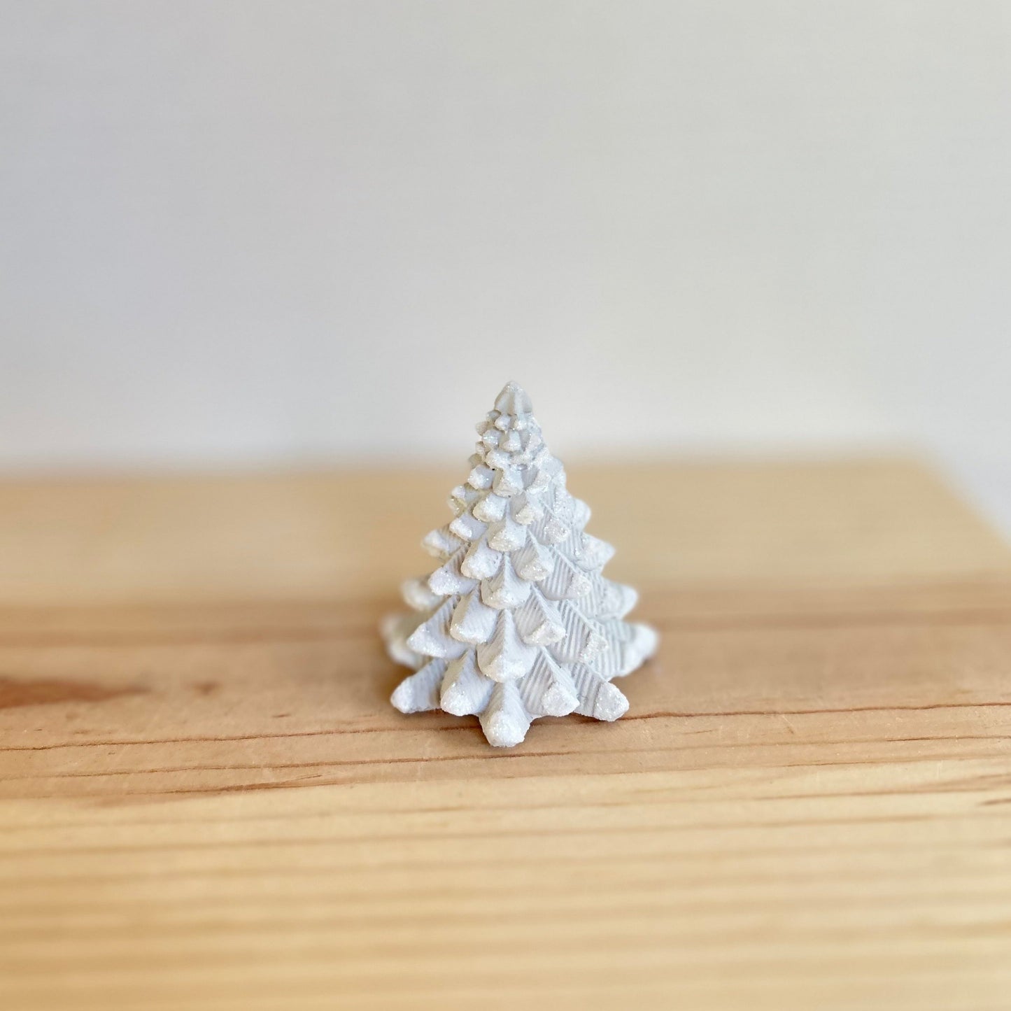 Douglas Fir Cement Tree in cream. Small Concrete Christmas Tree decor.