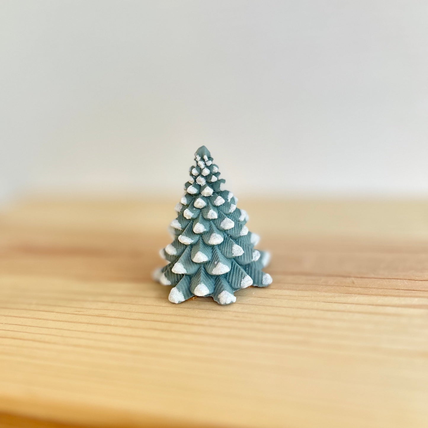 Douglas Fir Cement Tree in sage green. Small Concrete Christmas Tree decor.