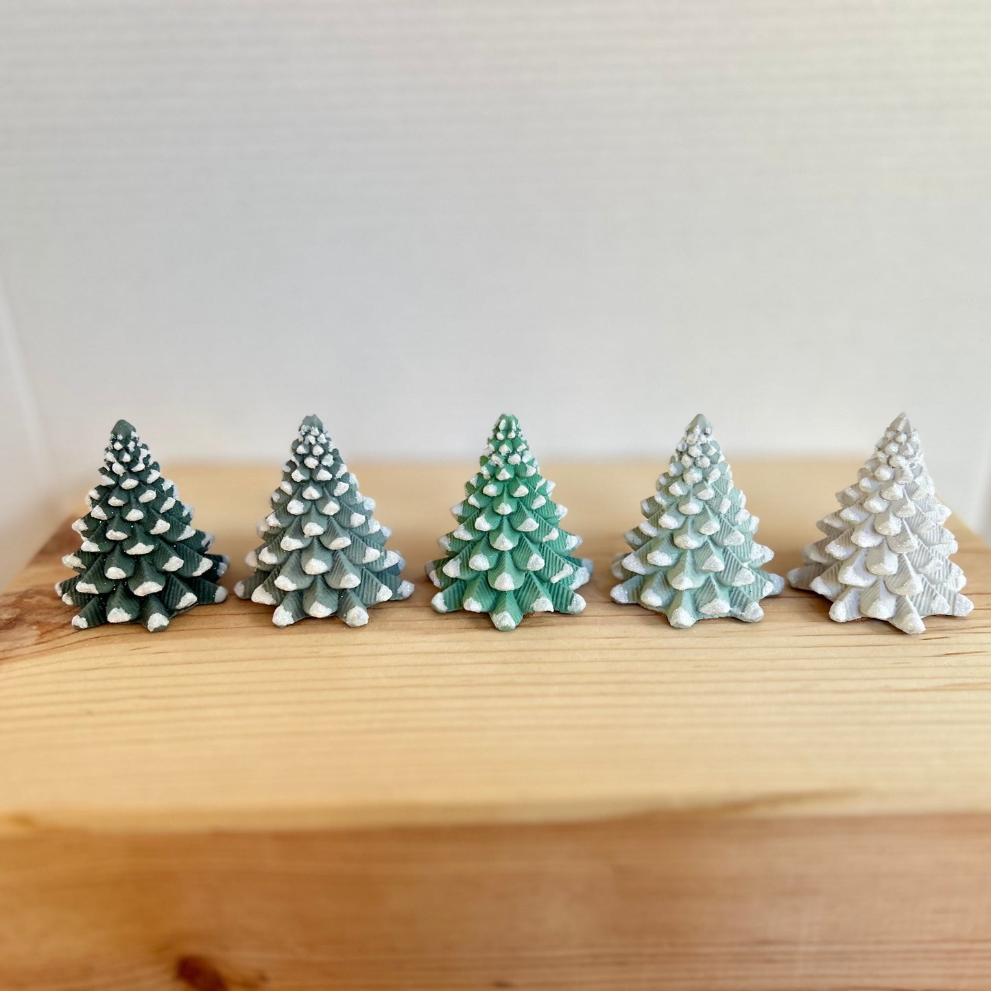 Douglas Fir Cement Trees. Small Concrete Christmas Tree decor.