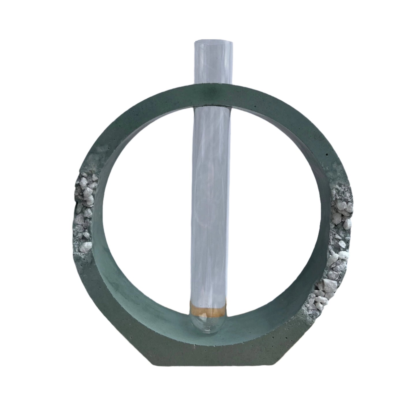 Round Propagation Station in Sage Green with Stone Details.