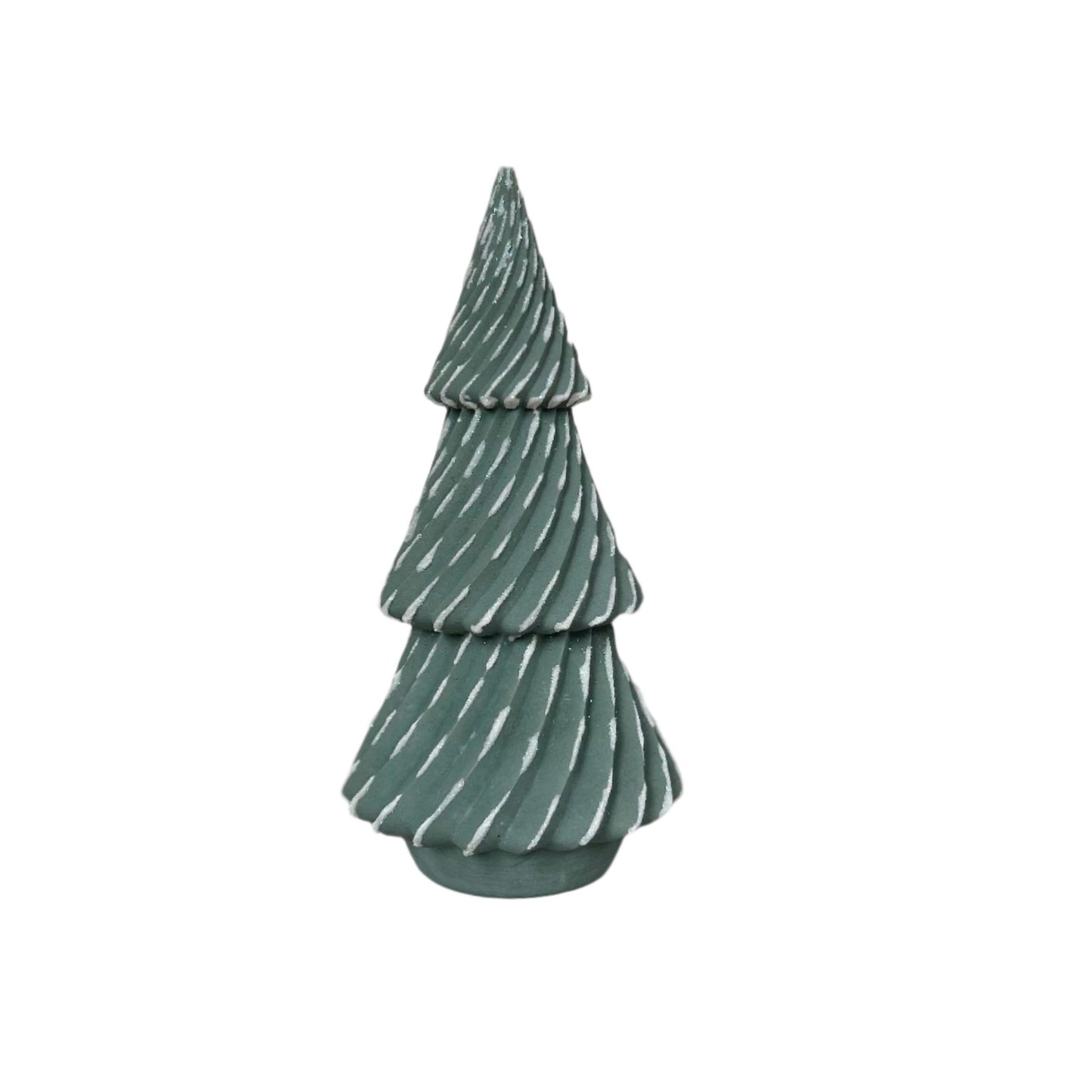 Swedish Juniper Cement Tree in hunter green. Small Concrete Christmas Tree decor by Love Nene.