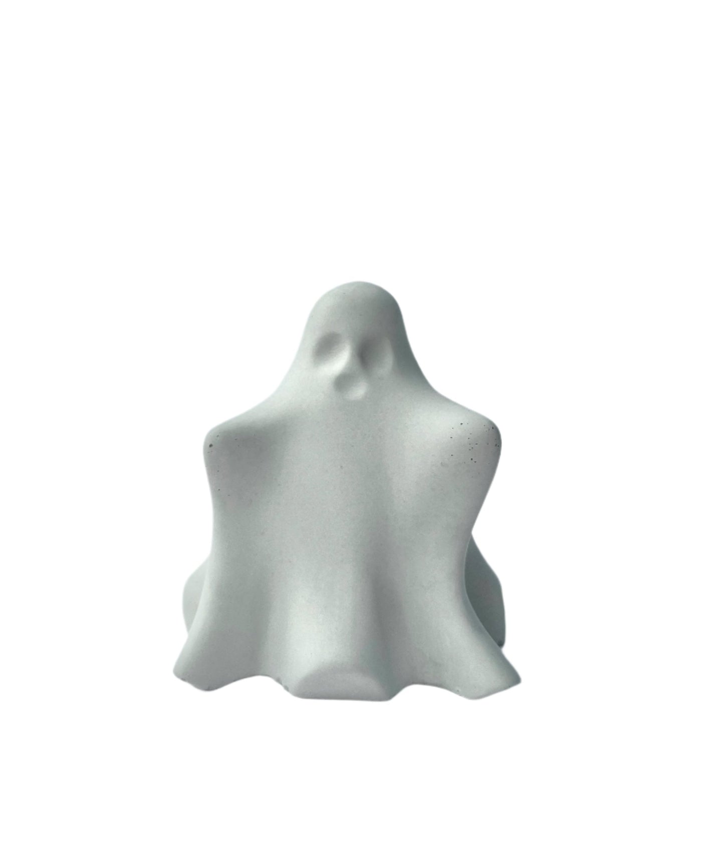 Halloween Sheet Ghost in Cream. Cement Ghost Figurines.