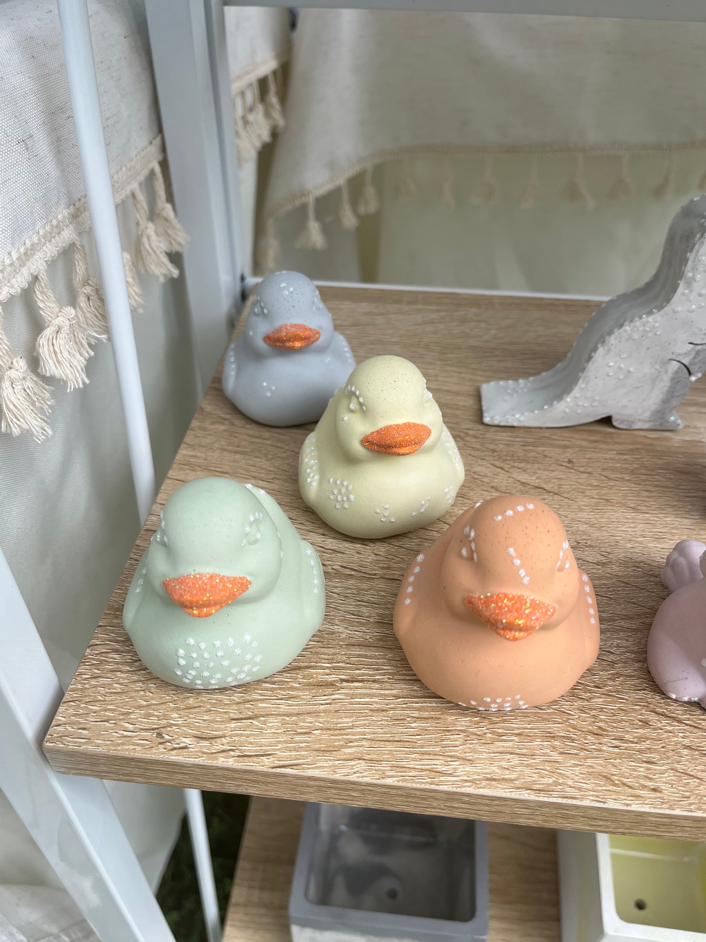 Cement Rubber Ducky Figurine