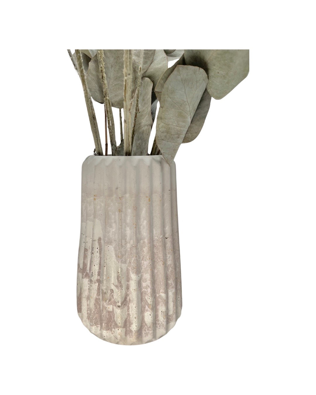 Layered Cement Striped Vase