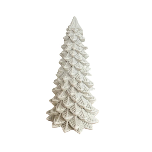 Blue Spruce Cement Tree in cream. Small Concrete Christmas Tree decor by Love Nene.