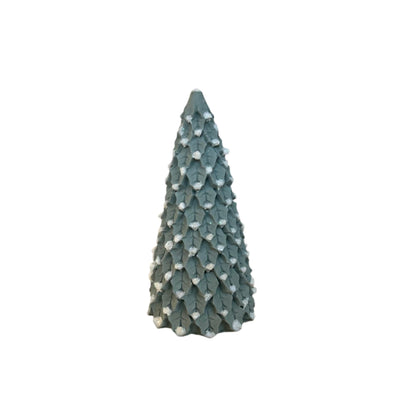 Cement Holly Tree in sage green. Small cement Christmas Trees by Love Nene.