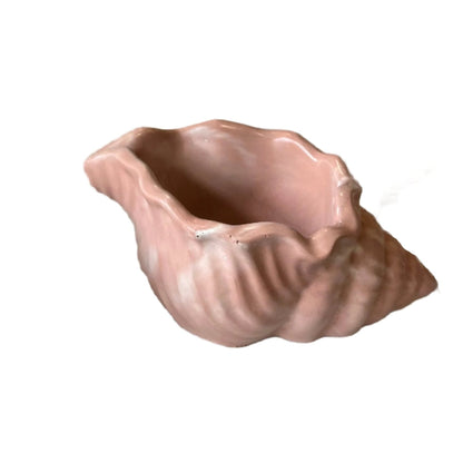 Conch Shell Vessel marbled dusty terracotta by Love Nene.