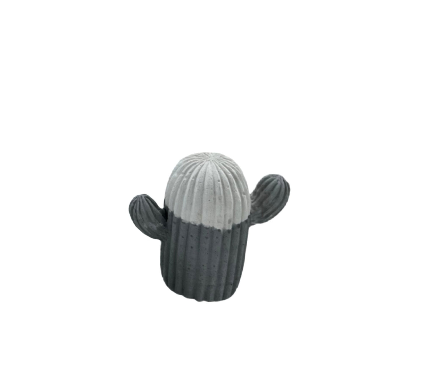 Concrete Cactus Figurine in charcoal layered by Love Nene. 