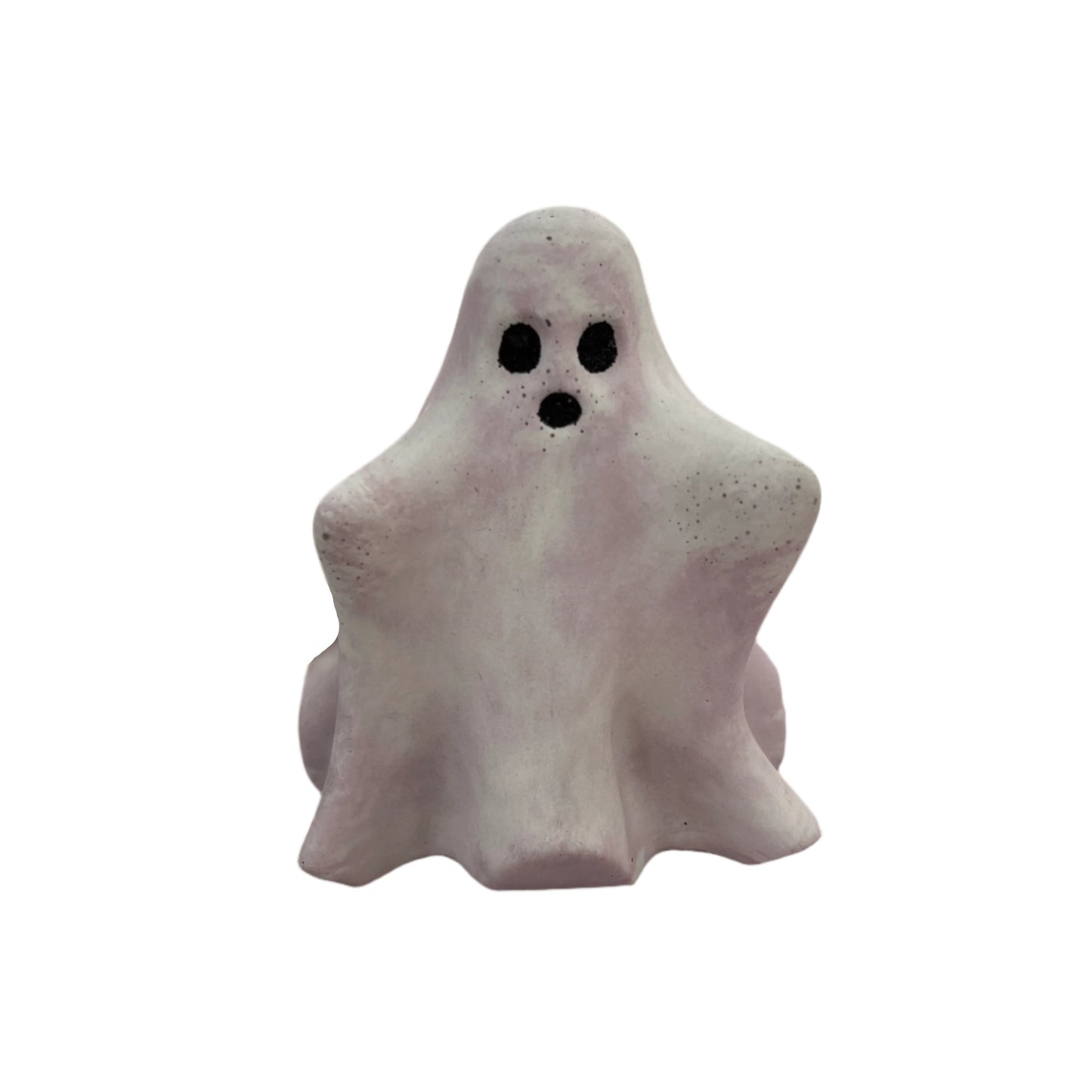 Halloween Ghost Figurine in pink and white marbled. Love Nene Ghost Figurines. 