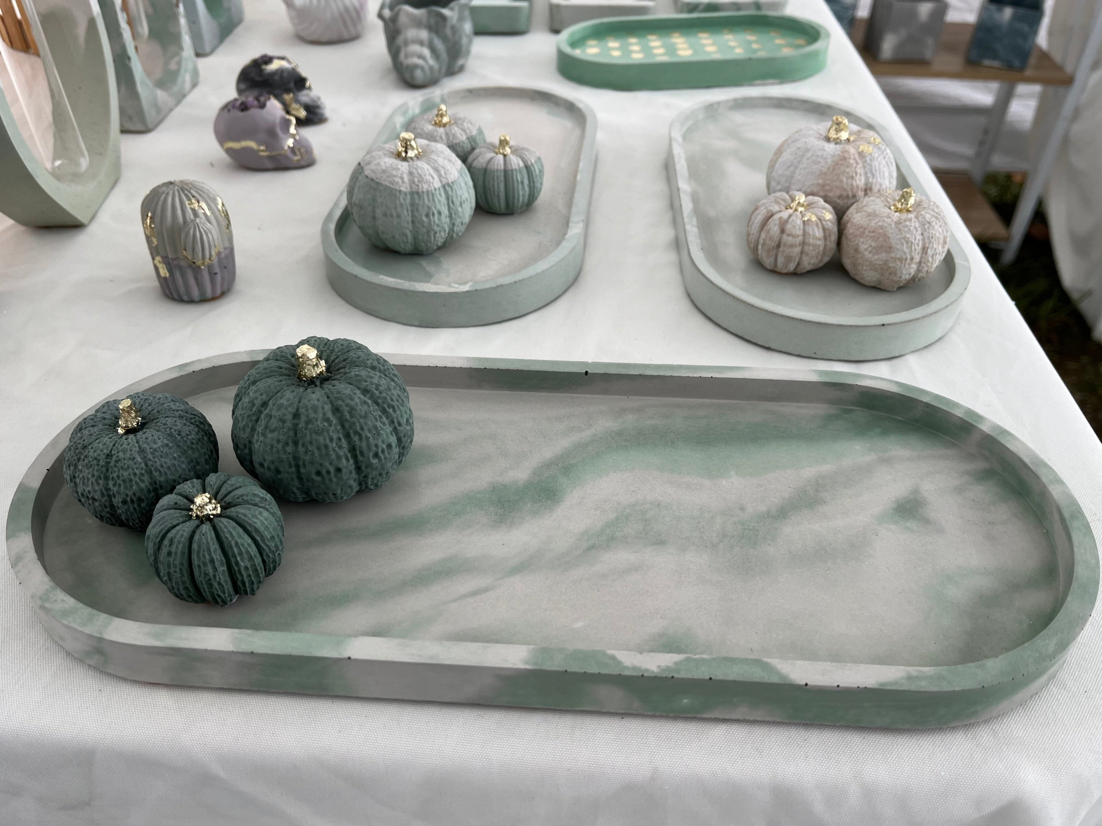 Concrete Home Decor & Accessories. Cement handmade decor. New Halloween & Fall Decor products out now! Featuring pumpkin sets, ghost figurines, and more!