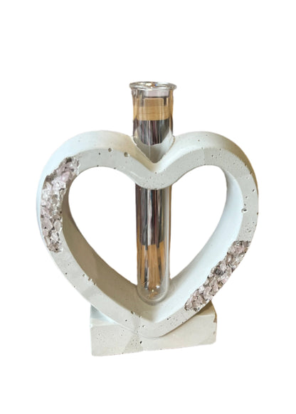 Heart Propagation Station in cream with Stone Details