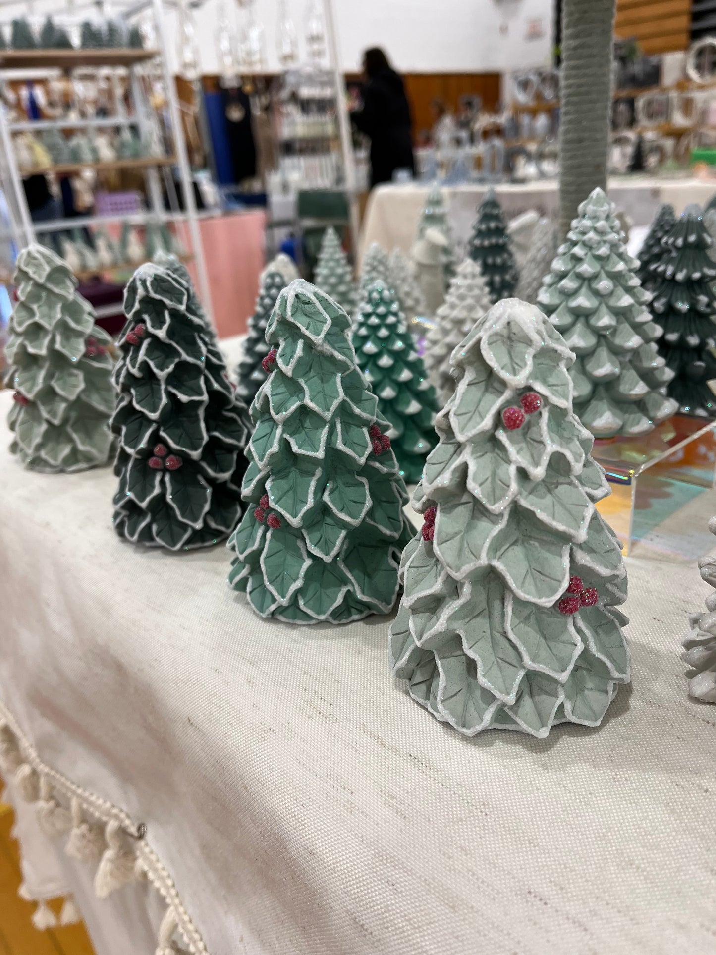 Holly Berry Cement Tree