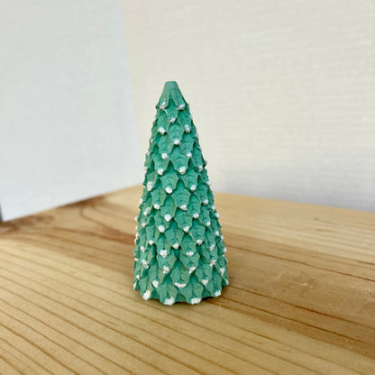 Cement Holly Tree in green. Small cement Christmas Tree Decor by Love Nene.