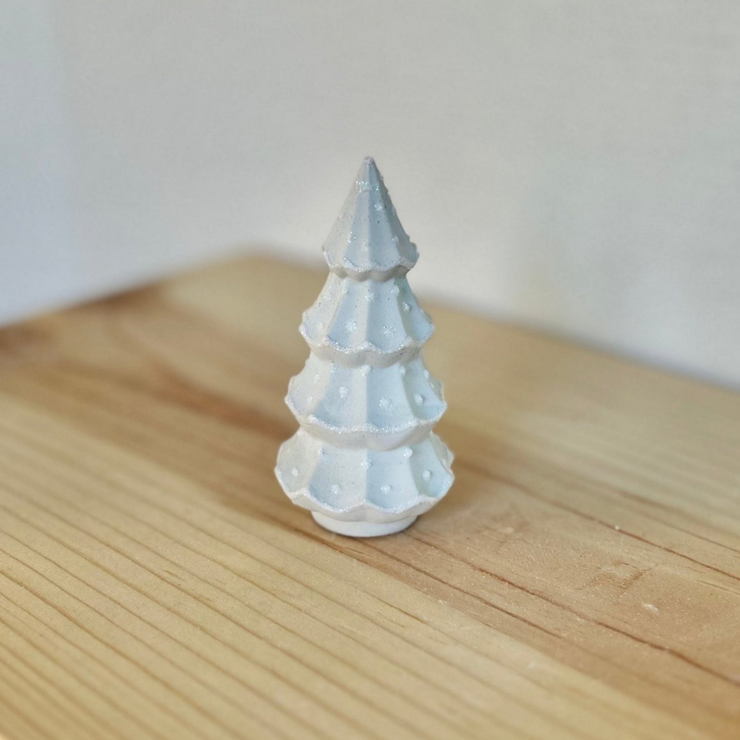 Mountain Pine Cement Tree, small size, and in cream. Concrete Christmas Tree decor by Love Nene.