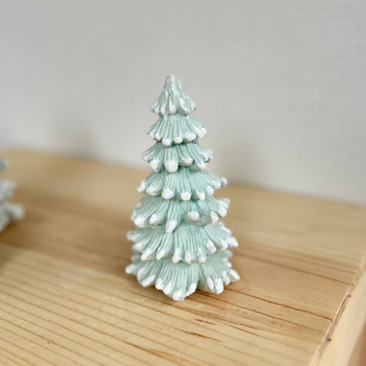 Balsam fir Cement Tree in light green. Cement Christmas Tree Figurines.