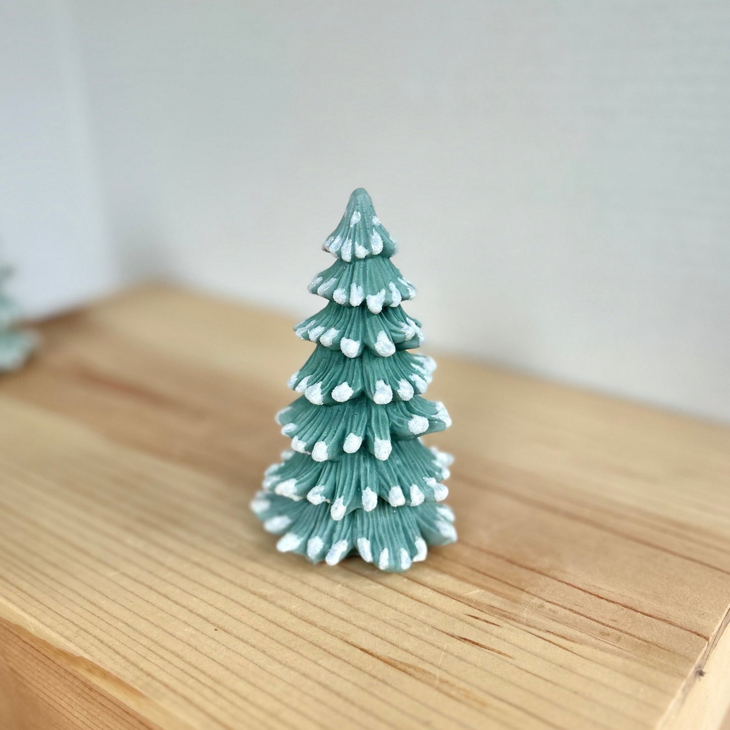 Balsam fir Cement Tree in sage green Cement Christmas Tree Figurines.