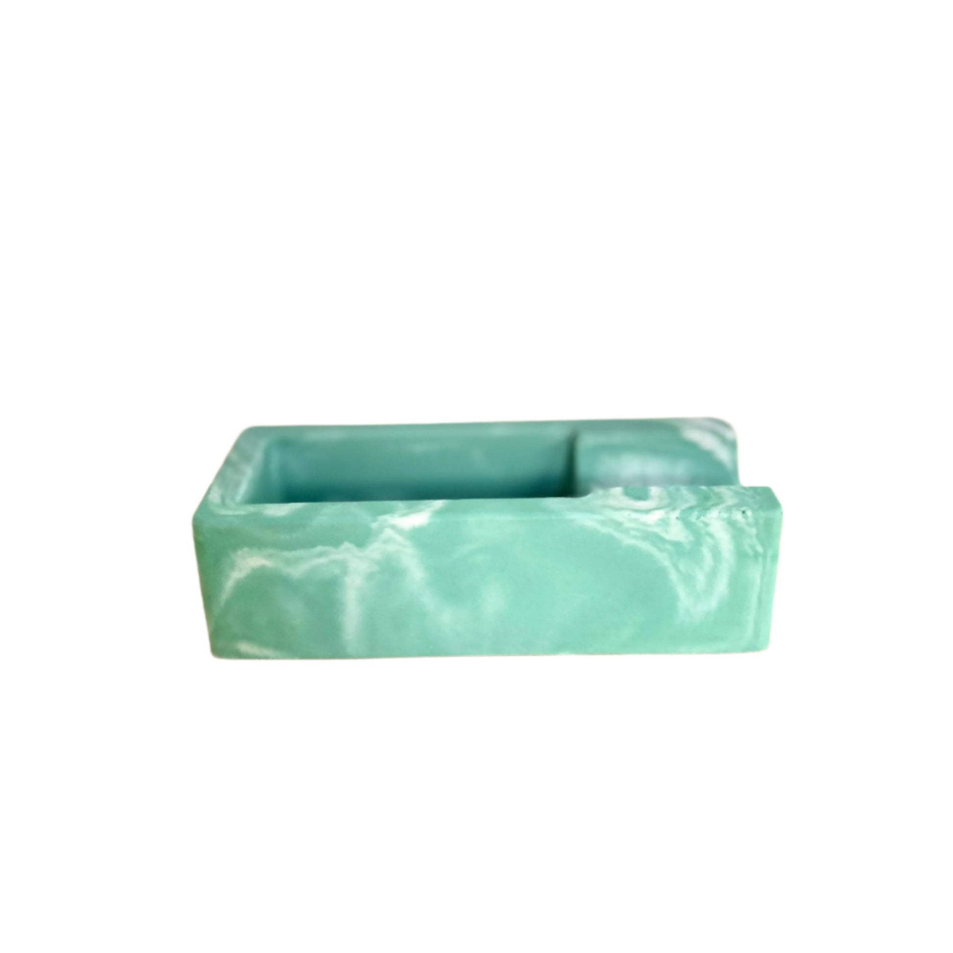 Concrete Cigar Holder in marbled green. Love Nene Concrete Cigar Holders.