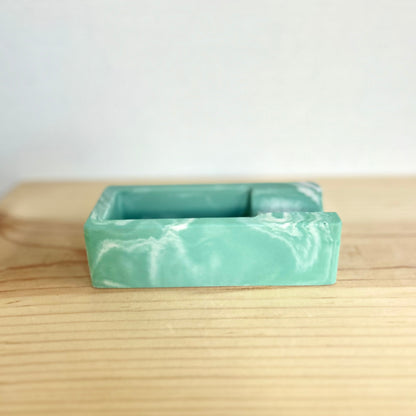 Concrete Cigar Holder in marbled green. Love Nene Concrete Cigar Holders.