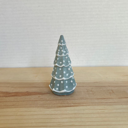 Fraser Fir Cement Tree in sage green. Love Nene Concrete Christmas Tree Decor.