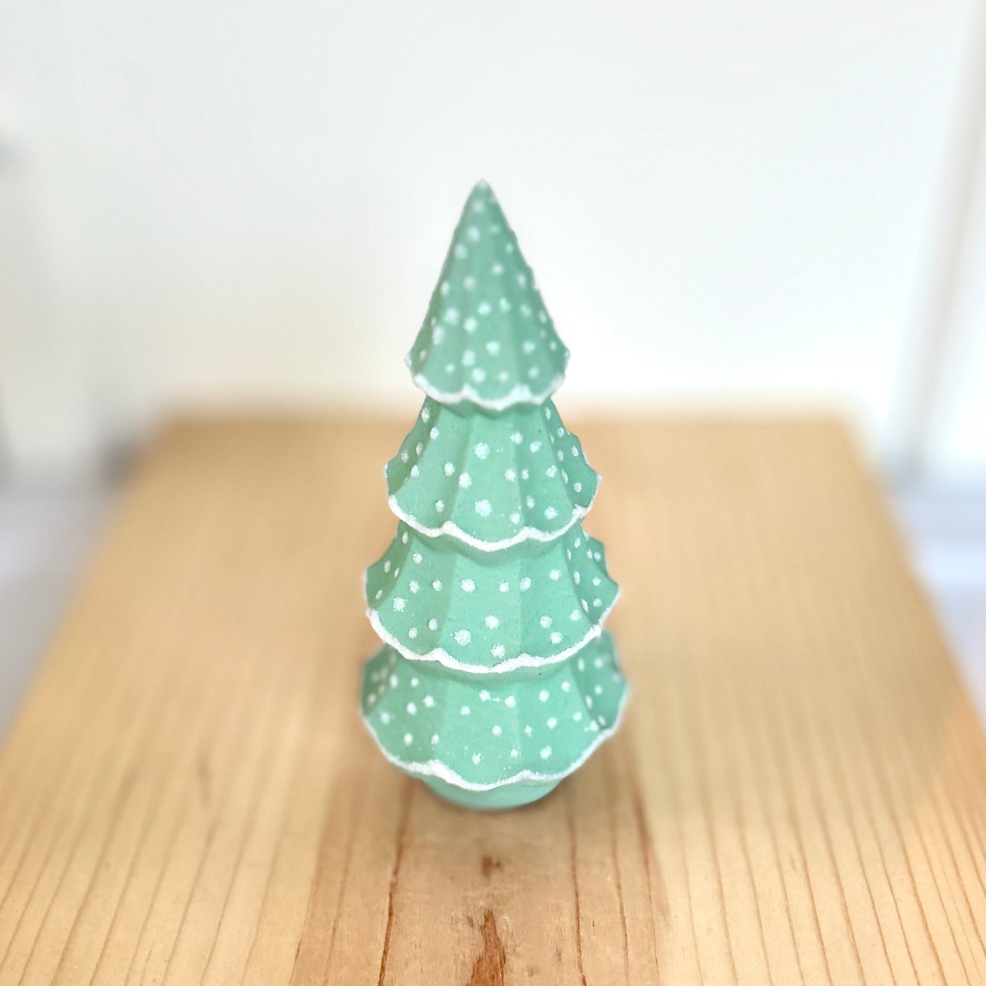 Mountain Pine Cement Tree in green. Small Concrete Christmas Tree decor by Love Nene.