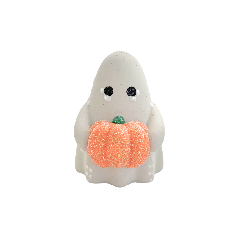 Pumpkin Boo Ghost Figurine