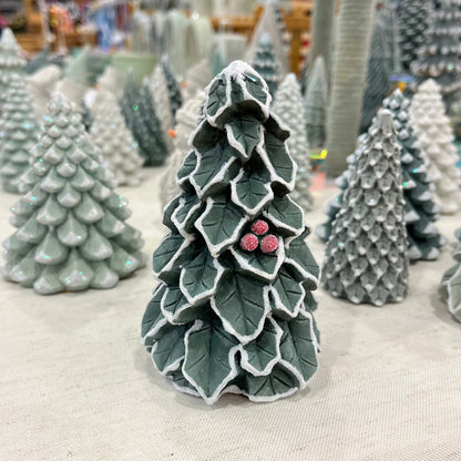 Love Nene Holly Berry Cement Christmas Tree