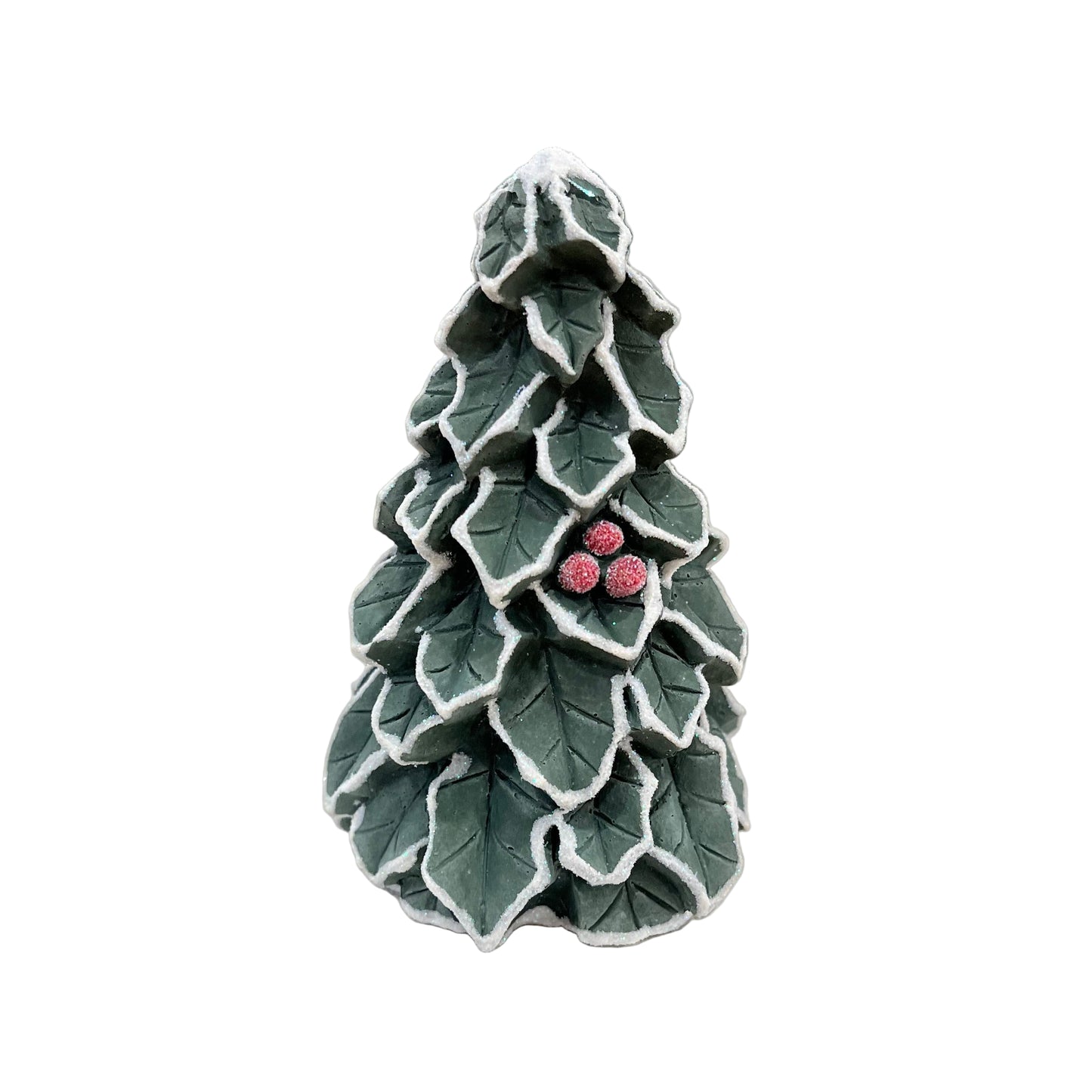 Love Nene Handmade Cement Holly Berry Christmas Tree