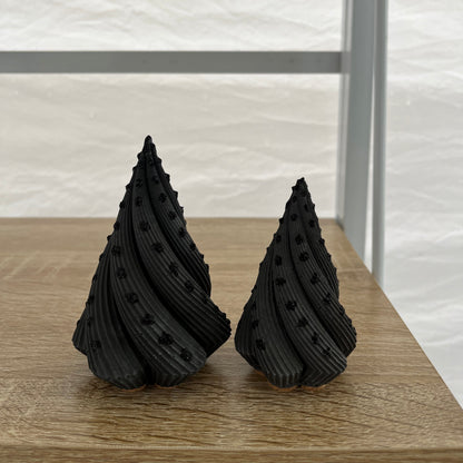 Twisted Cypress Cement Trees in Black. Love Nene Xmas Cement Trees. Xmas Decor.