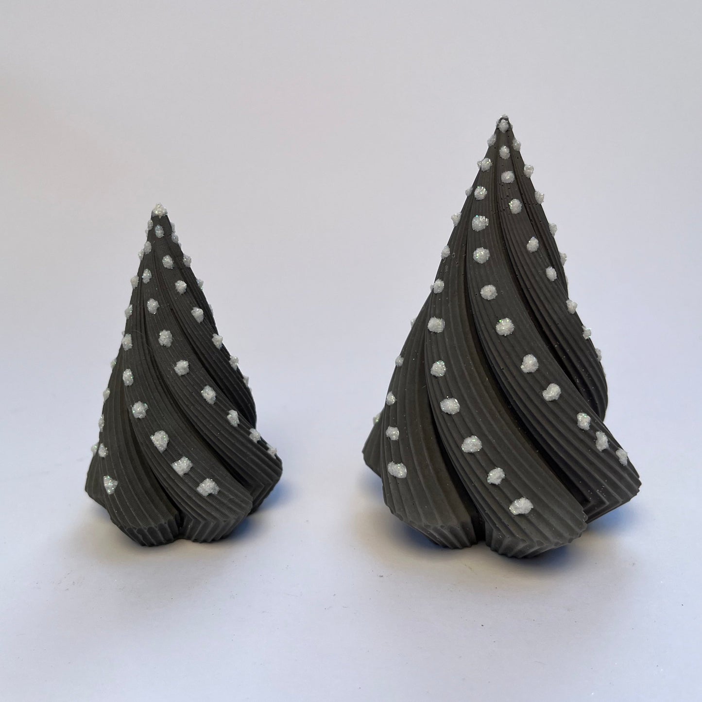 Twisted Cypress Cement Trees in Charcoal. Love Nene Xmas Cement Trees. Xmas Decor.