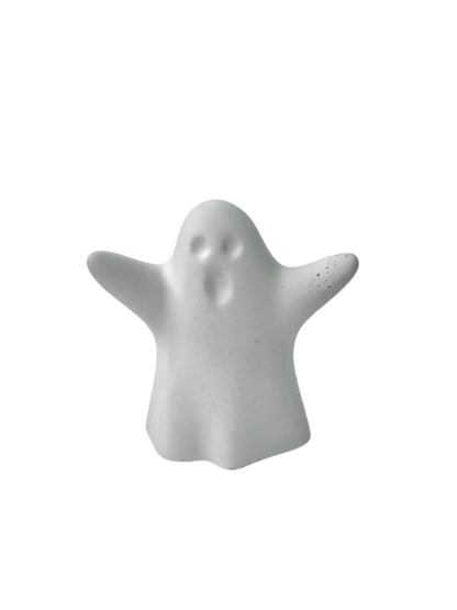 Halloween Ghost Figurine in cream. Love Nene cement ghost figurines.