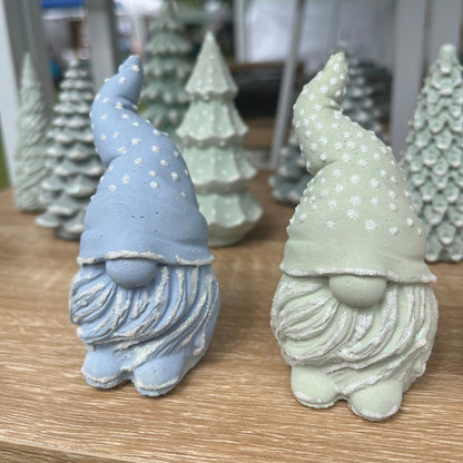 Decorative cement gnome figurines