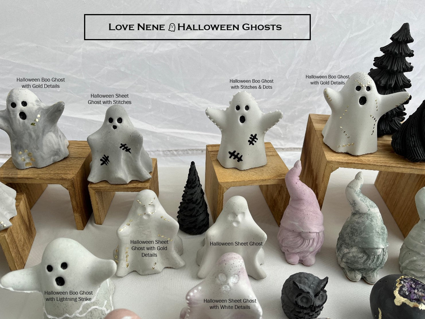 Love Nene Halloween Ghost Figurines, a variety of options. Choose your favorite Halloween Ghost Figurine. 