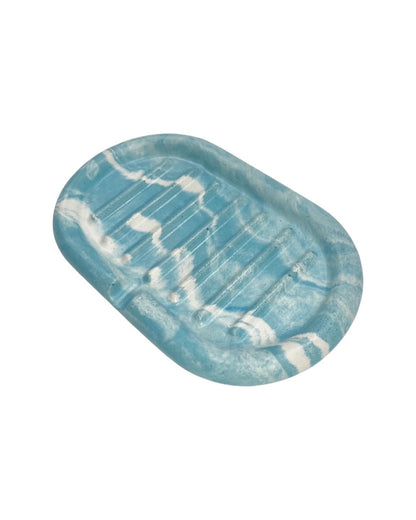 Oval Striped Soap Dish